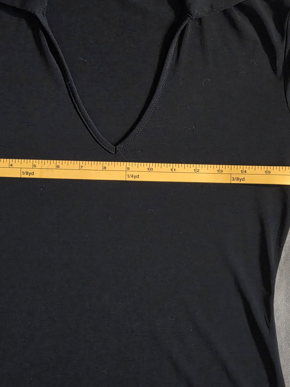 New York & Company Black Johnny Collar V-Neck Long Sleeve Top — Size XS - Picture 4 of 7